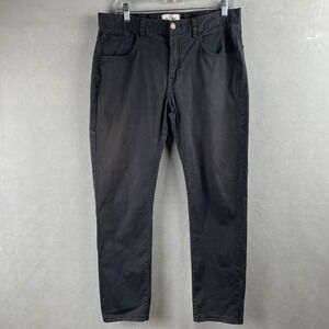 Ben Sherman Stretch Skinny Fit Distressed Black Chino Pants Men 33x26 Custom Hem